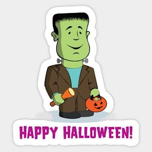 Cute Kid's - The Boo Crew - Cartoon Monsters - Trick or Treat Frankie Sticker